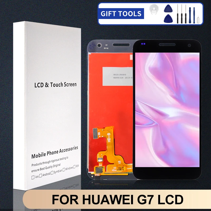 1 шт. 5 5-дюймовый G7-L01 G7-L03 дисплей для Huawei Ascend G7 ЖК-дисплей с сенсорной панелью и