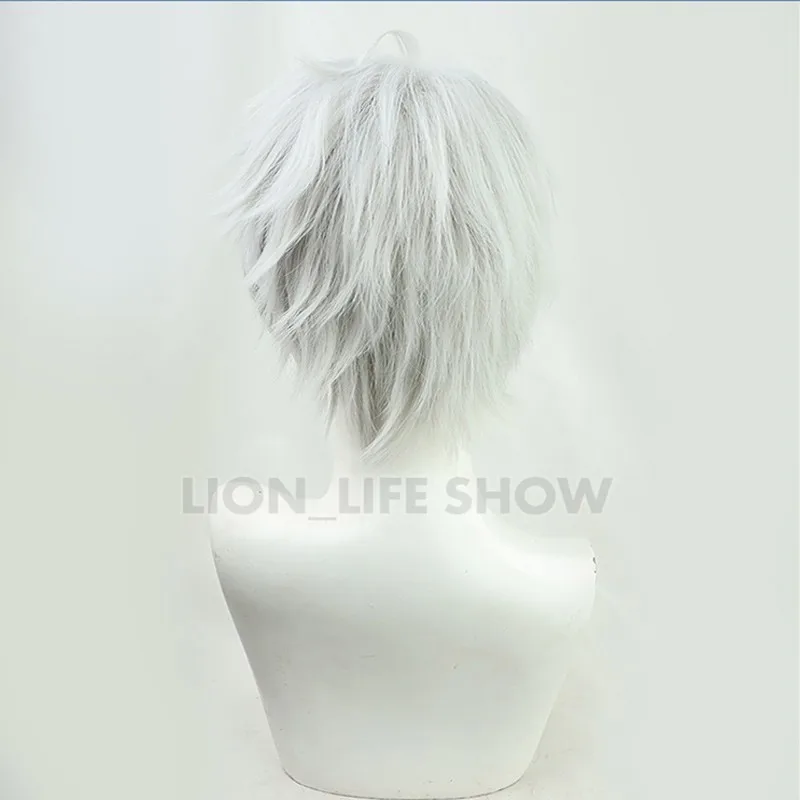 Vtuber Kuzuha Sanya косплей серый короткий термостойкий синтетический волос парик для