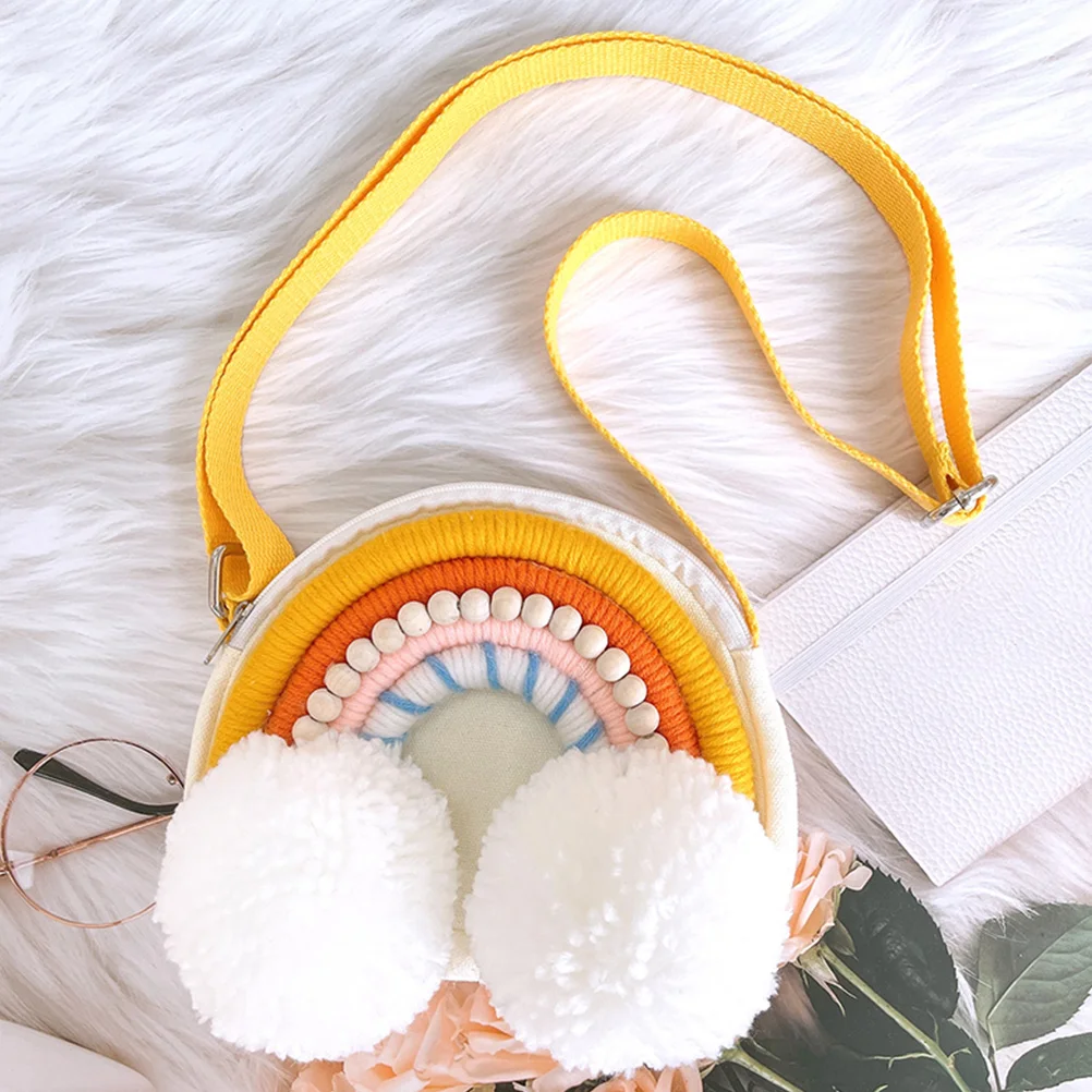 Crossbody Rainbow Kids Purse Girls Handbag Messenger Handbags Hanging Shoulder Toddler Cute Storage Little Girl Purses Child