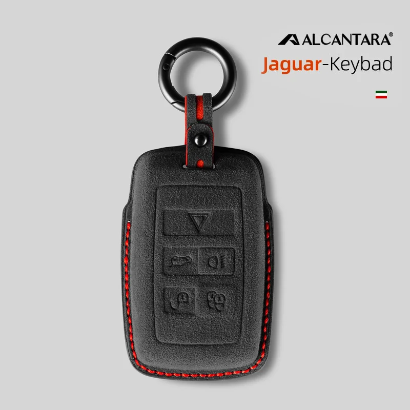 

Alcantara Car Key Case Cover Holder For Land Rover Range Rover Sport Velar Evoque Freelander 2 Discovery Jaguar XF XJ XJL XE