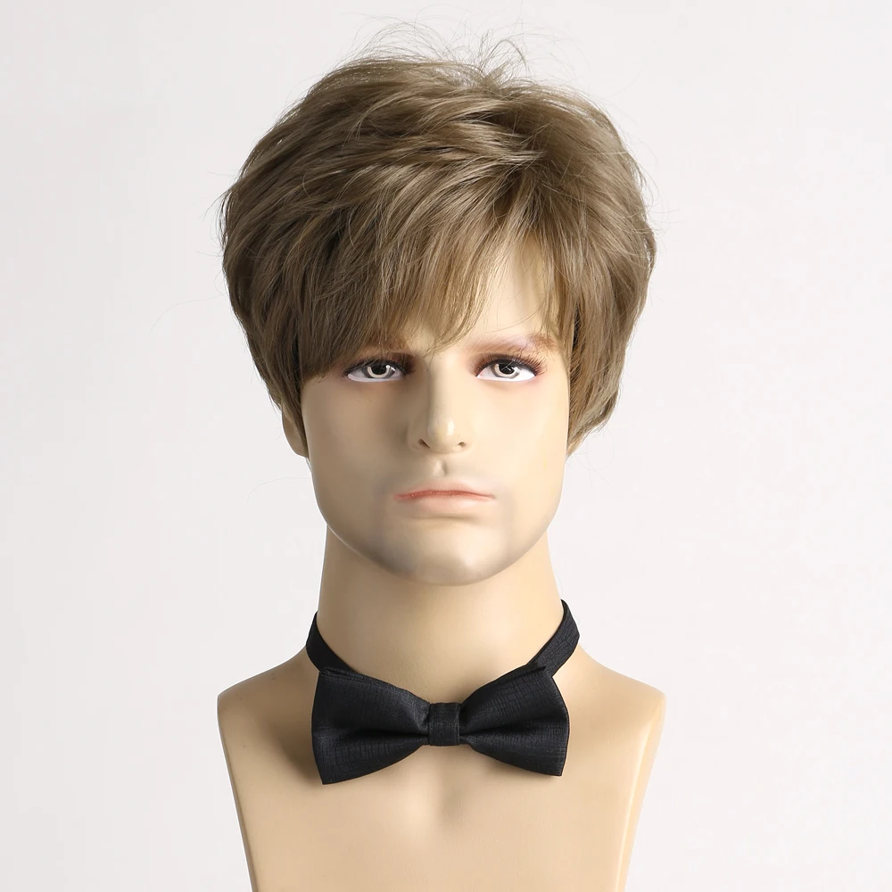 Короткие коричневые волнистые парики из синтетических волос в ассортименте