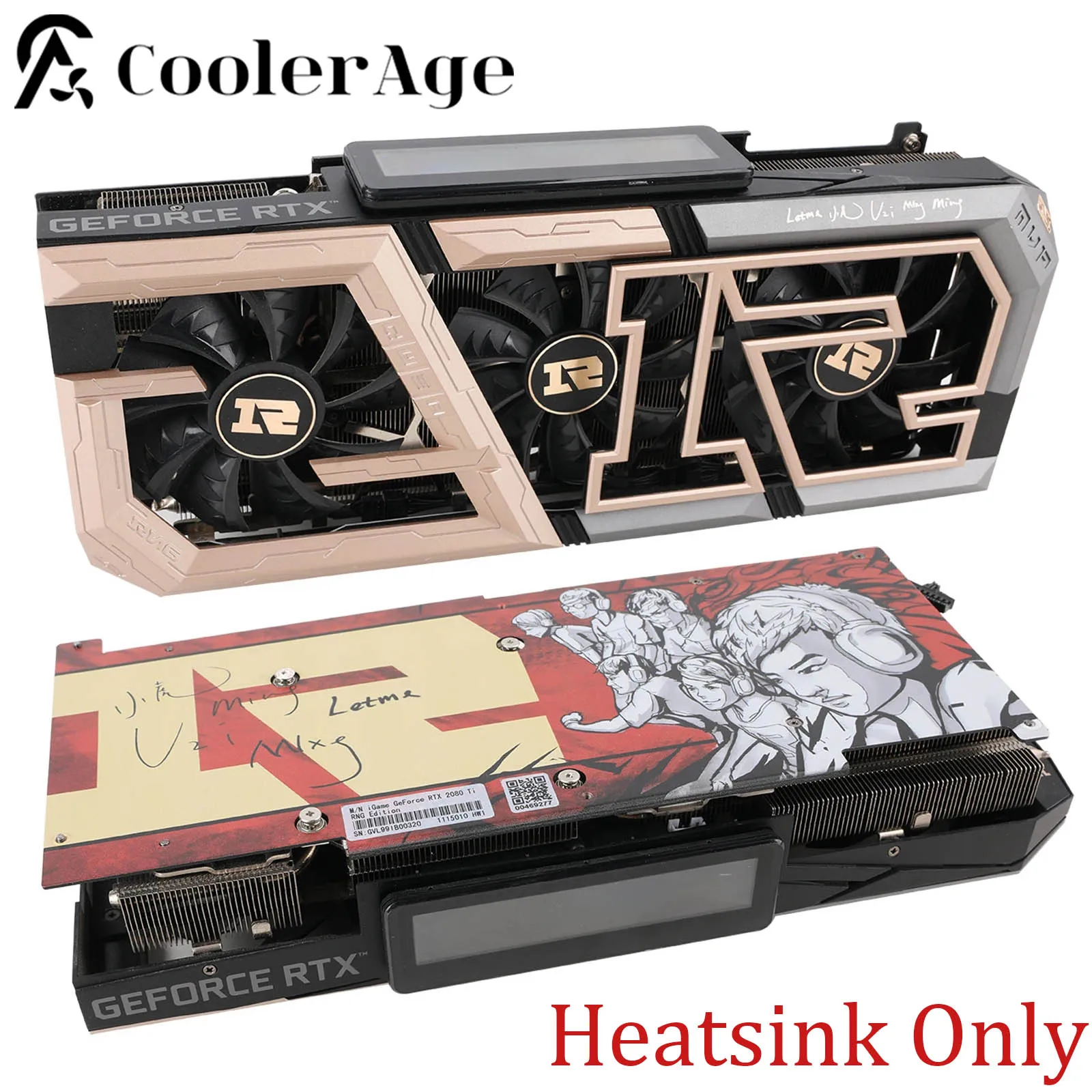 Для Clorful iGame GeForce RTX 2080 Ti RNG Edition GDDR6 11G радиатор видеокарты оригинальный 2080Ti