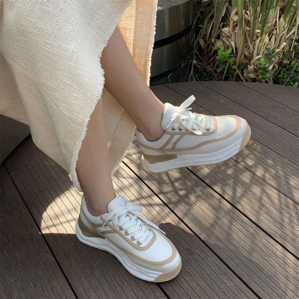 

Кроссовки JETT DRAGON 2022 женские из натуральной кожи, на шнуровке, с круглым носком