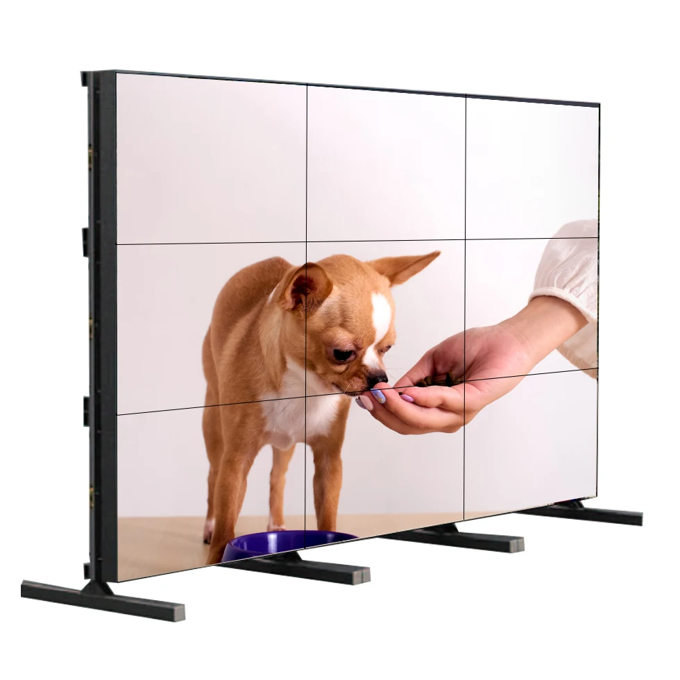 

3.5mm bezel tv advertising players 2x2 frame cctv system splicing screen lcd video wall