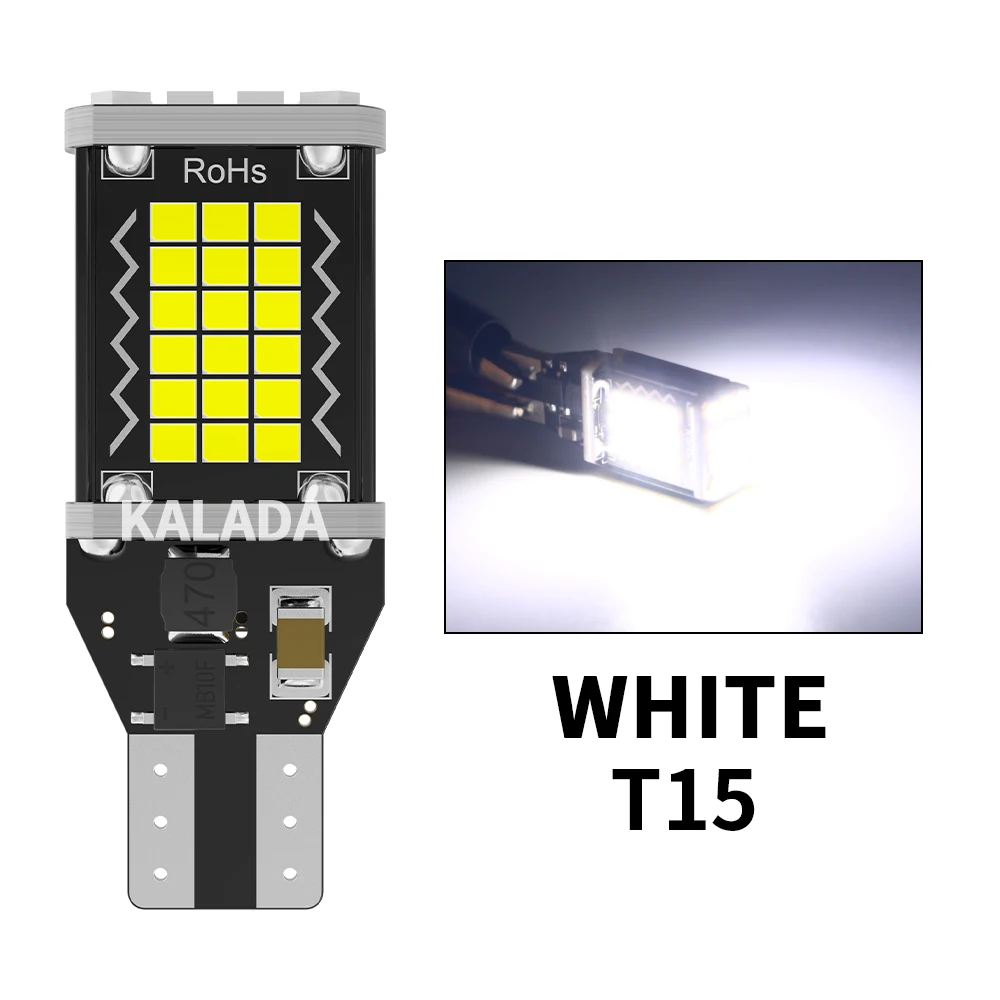 

2 шт., Автомобильные светодиодные лампы T15 W16W WY16W