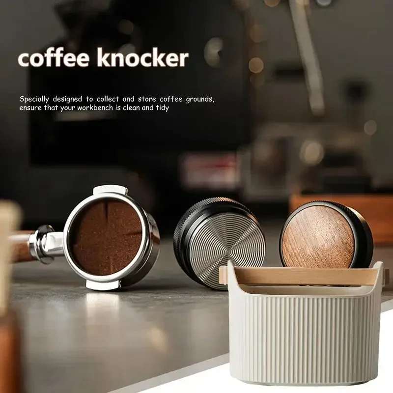 Coffee Knock Box Durable Espresso Dump Bin Removable Bucket Shock-Absorbent Non-slip Ground Tool