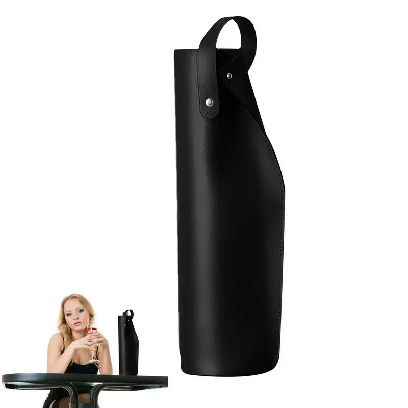 

Luxury PU Leather Wine Bottle Handy Bags Single Wine Bottle Favor Packaging Bags Champagne Wine Bottle Cover Carry Bag