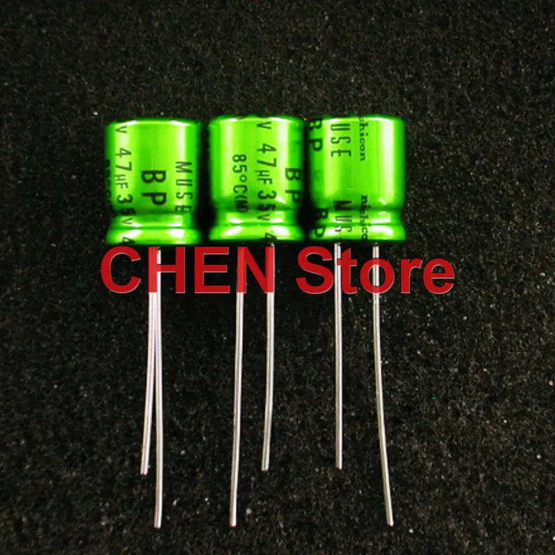 Фото 1 шт. NICHICON MUSE BP ES 35V 10UF 4.7UF 22UF 33UF 47UF 100UF 470UF Неполярный электролитический конденсатор Hi-Fi для аудио 35V100UF 35V47UF №5
