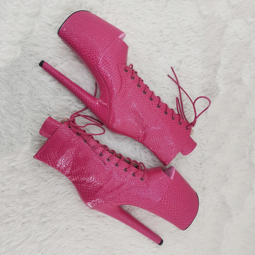 Leecabe 20cm/8inches PU upper Fashion High Heel platform   Pole Dancing boots