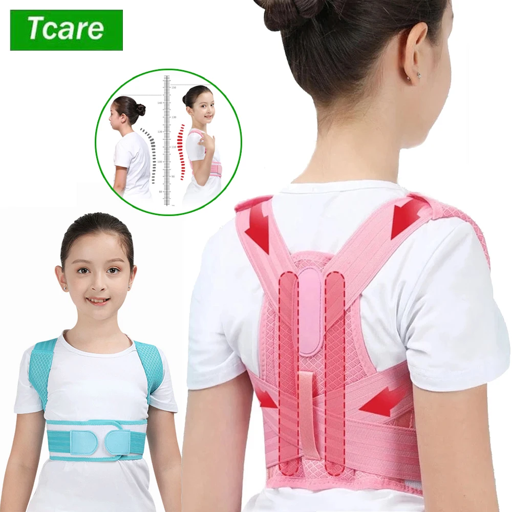 

Tcare Adjustable Kids Posture Corrector Children Upper Back Support Belt Orthopedic Corset Spine Lumbar Brace, Prevent Humpback