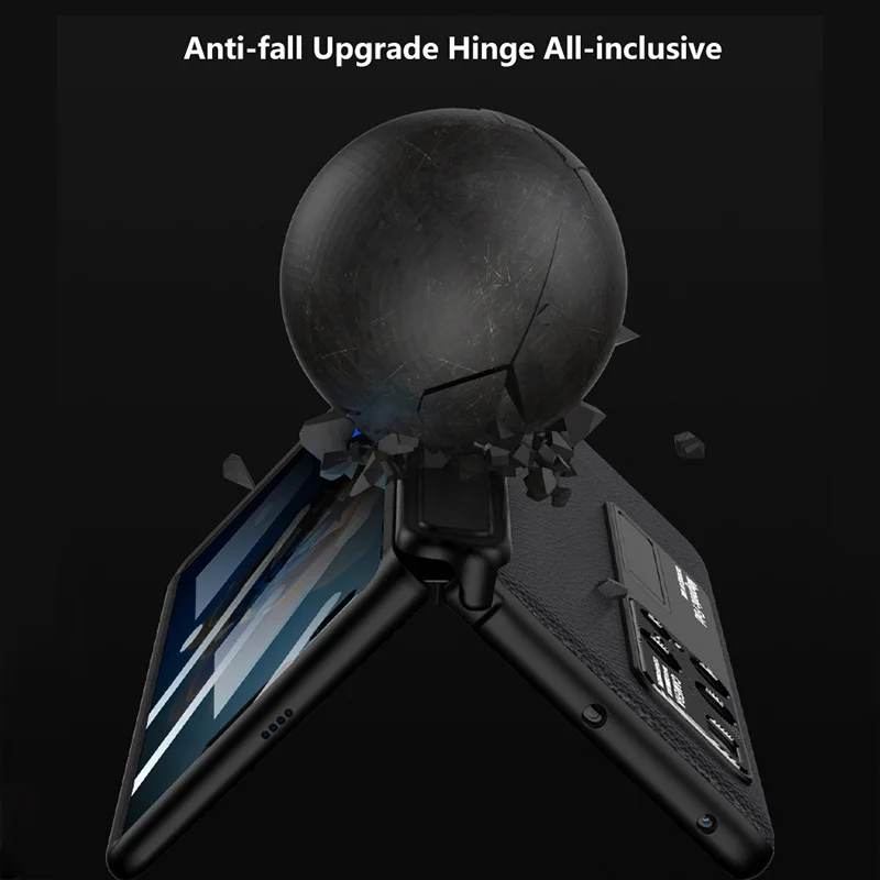 Plain Leather Magnetic Hinge Cover Anti-Peep For Huawei Mate X2 Case Fold Stand protective film shockproof funda for hw mate x2