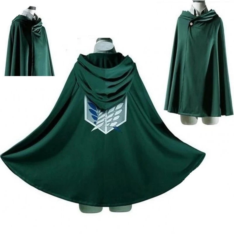 

Anime Shingeki no Kyojin CosplayCostume Attack on Titan Hoodie Cloak Survey Corps Cape The Wings of Freedom Hooded