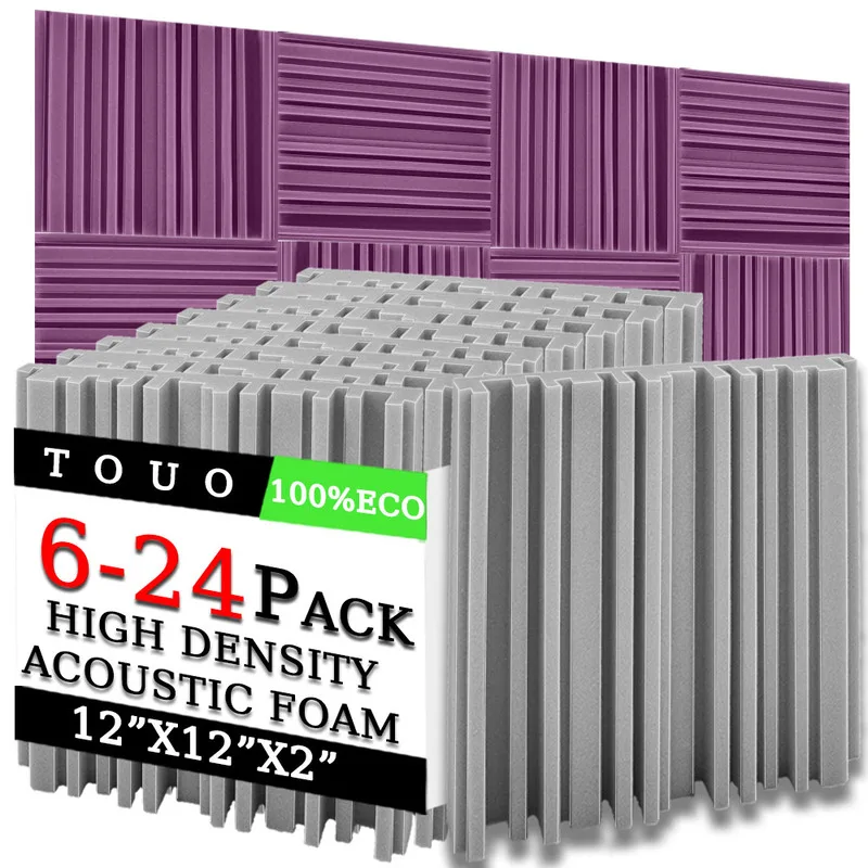 Акустическая пена TOUO 6/12/24 шт. огнестойкая Звукопоглощающая Панель высокой