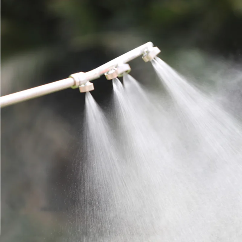 Кольцо вентиляторное из нержавеющей стали с 5 насадками серебристое туманное