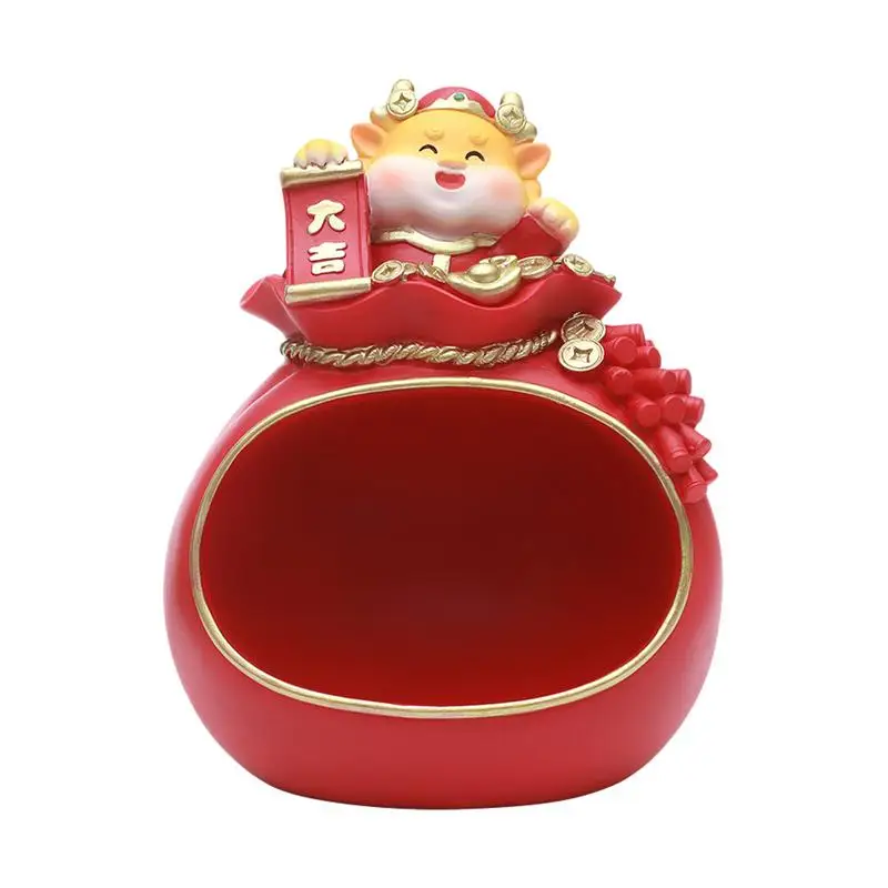 

Lucky Dragon In The Door Put The Key Storage Ornaments Porch Shoe Cabinet TV Cabinet Spring Festival Resin decoration for Home