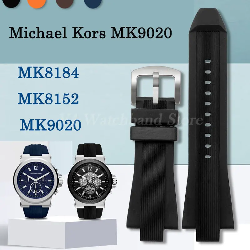 

Silicone Watch Strap for Michael Kors Bracelet Mk8184 8729 9020 MK8152 MK9020 MK9026 Watch Band 29mmx13mm