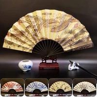 33 5cm chinese classical bamboo hand held fan decorative folding fan party favors dance stage show props retro home decor crafts