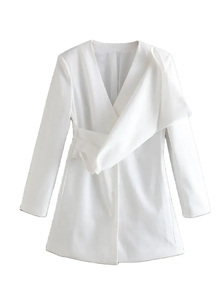 

Women 2022 Autumn New Fashion Dress Style Casual Blazer Coat Vintage Long Sleeve Female Outerwear Chic