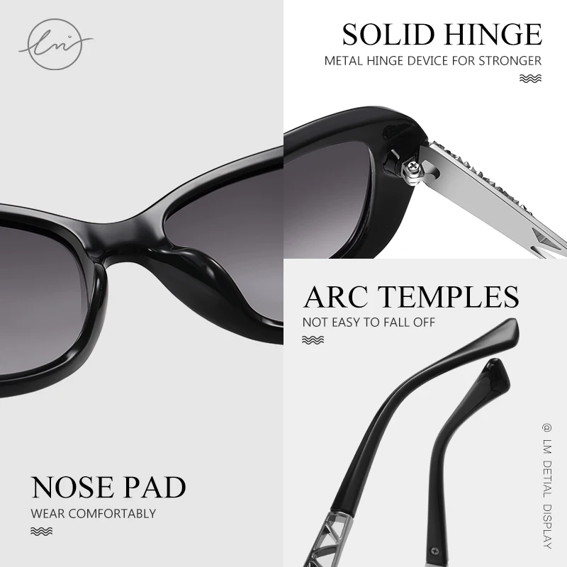 LM 2024 женские солнцезащитные очки с градиентными поляризованными линзами