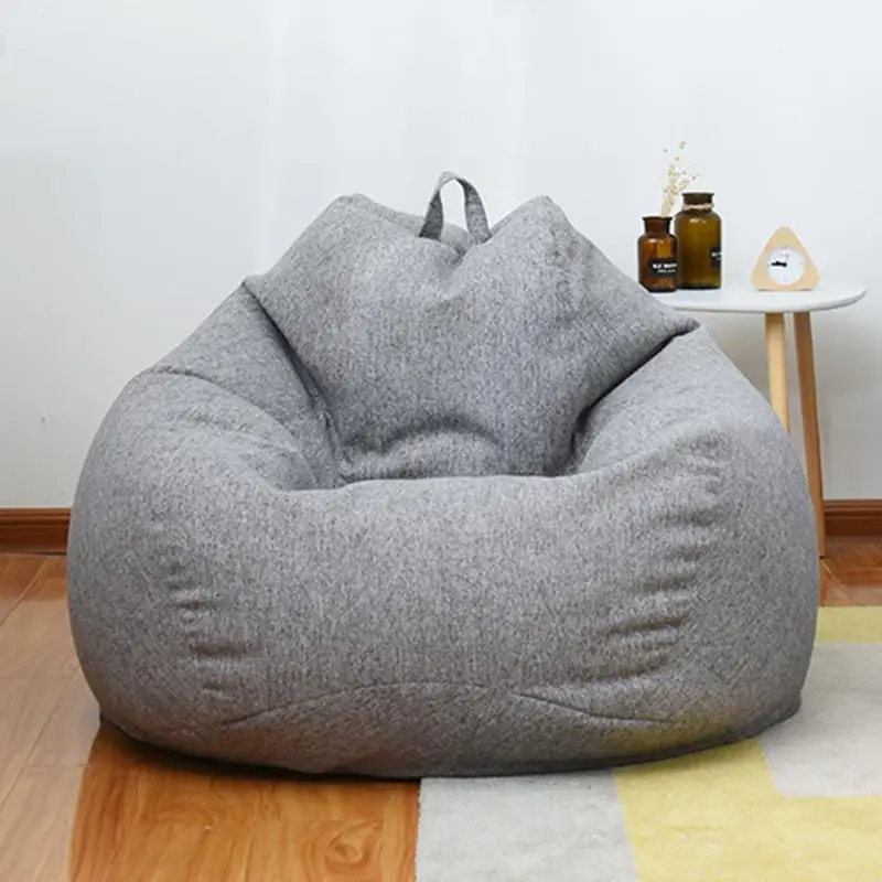 

Lazy Sofa Cover Bean Bag Lounger Chair Sofa Seat Living Room Furniture Without Filler Beanbag Sofa Bed Pouf Puff Couch Tatami