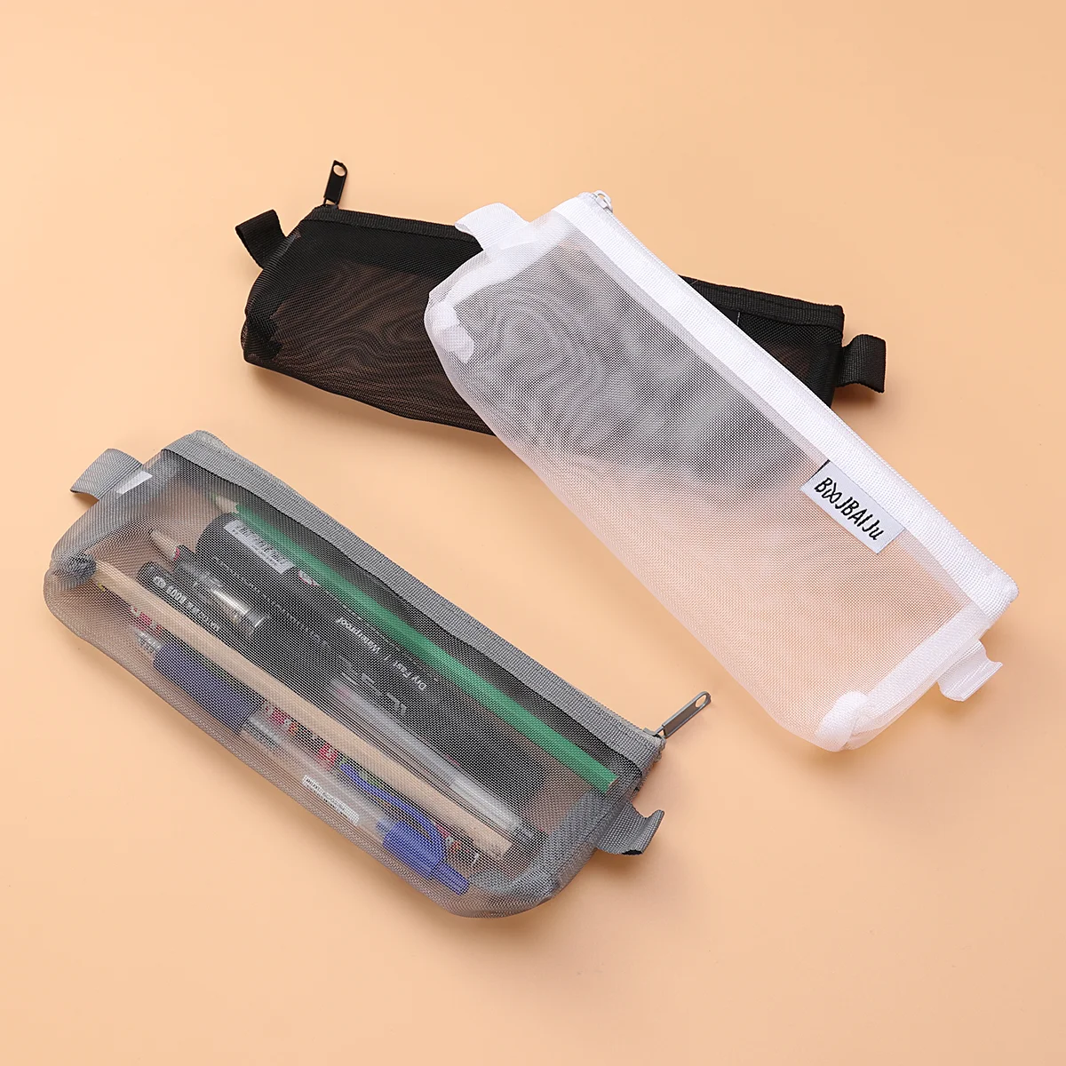 

3 Pcs Zipper File Bags File Holder Clear Case For Exams Storage Travel Holder Student