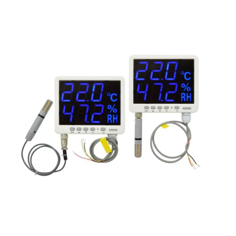 

wall-mounted temperature and humidity sensor, LED display USB type
