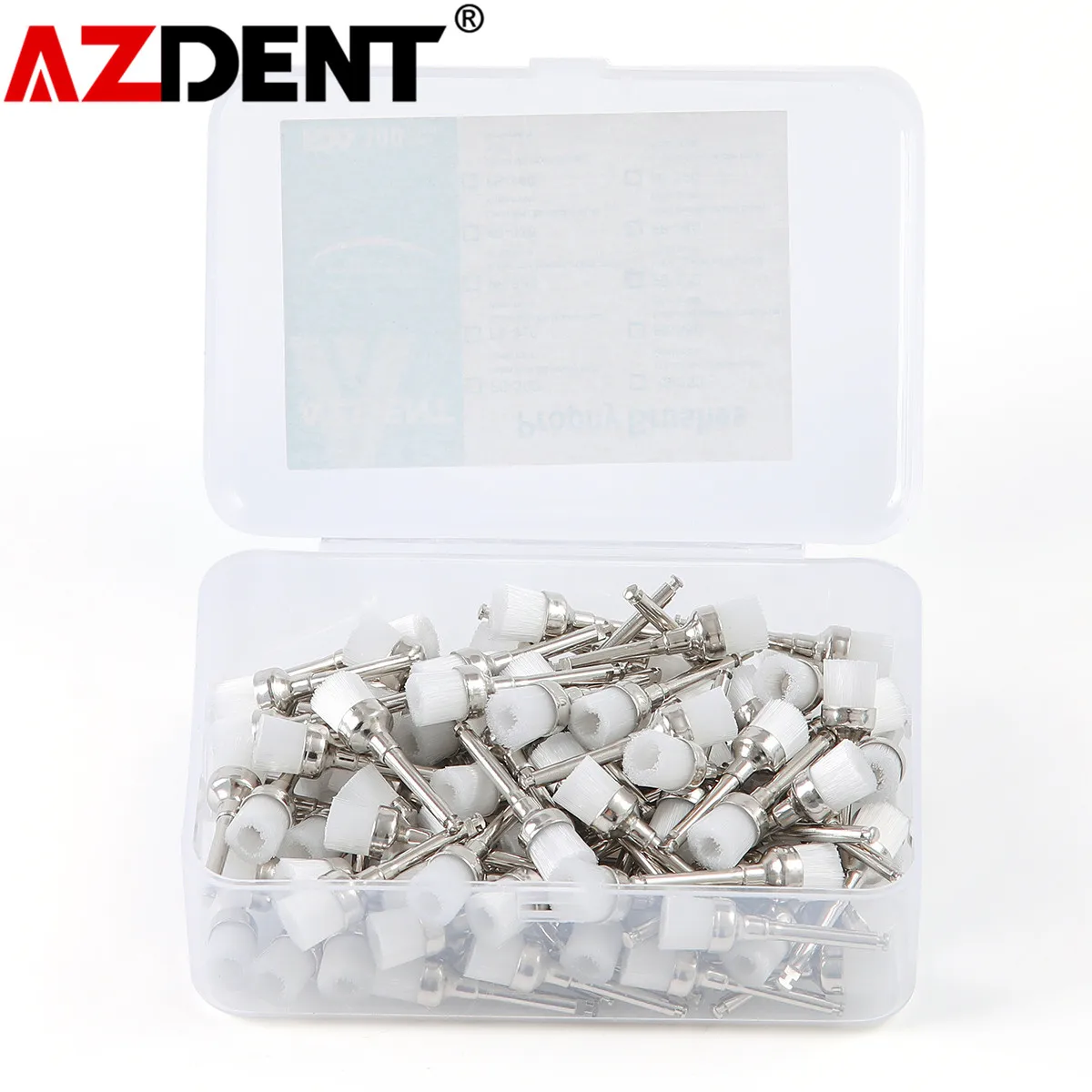 100pcs/Box Dental Prophy Polishing Brush Bending Machine With Large Brush Flat Head