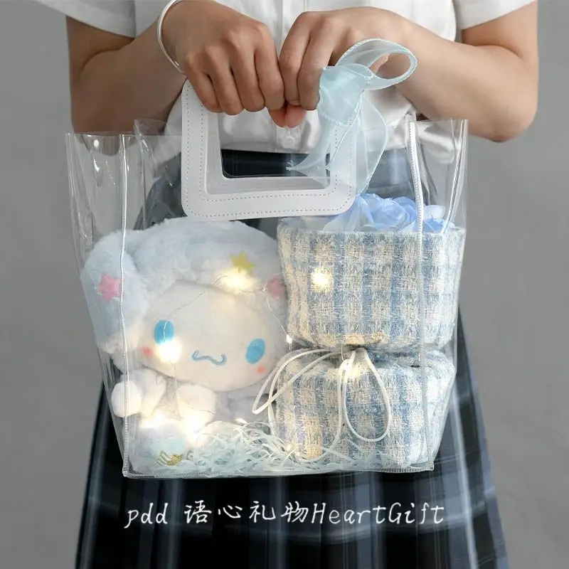 

Sanrio Kuromi Hello Kitty My Melody Cinnamoroll Plush Doll Bouquet Flower Set Doraemon Bear Girl Christmas Graduation Gifts Bag