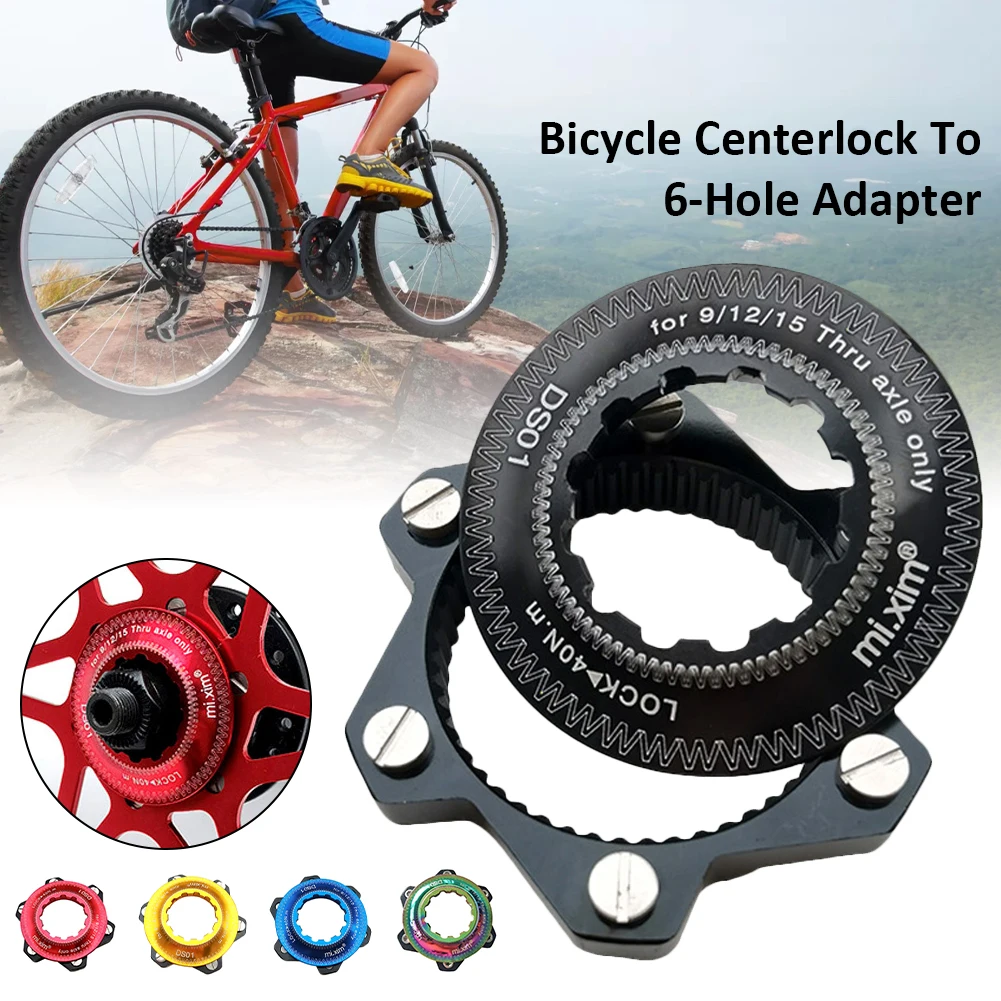 

Bicycle Centerlock To 6-Hole Adapter Mountain Bike Hub Center Lock Conversion 6 Bolt Disc Brake Rotor Bike Accessoires