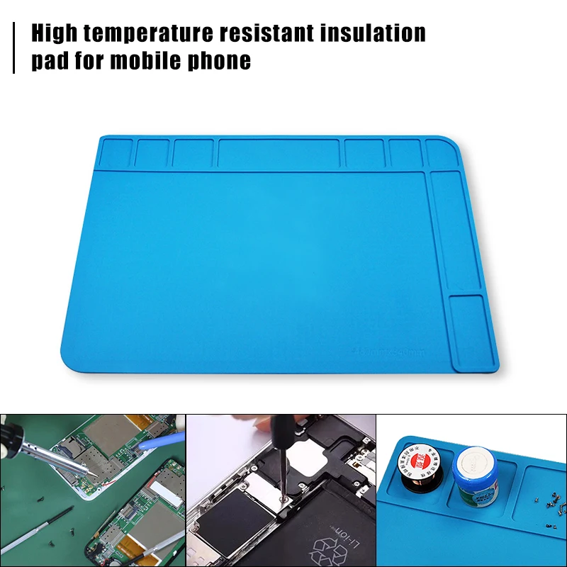 480X340mm Heat Insulation Working Mat Heat-resistant Soldering Station Repair Insulation Pad Insulator Pad Maintenance Platform