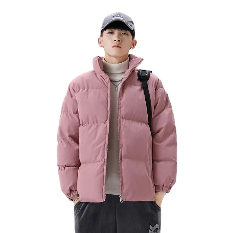 Couple Down Cotton Coat Winter New Korean Fashion Stand Collar Thickened Cotton Jacket