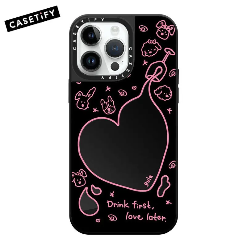 

CASETIFY Alcoholic Manifesto Original Magnetic Magsafe Wireless Charging Cases for IPhone 14 Plus 14 Pro Max Mirror Case G0616