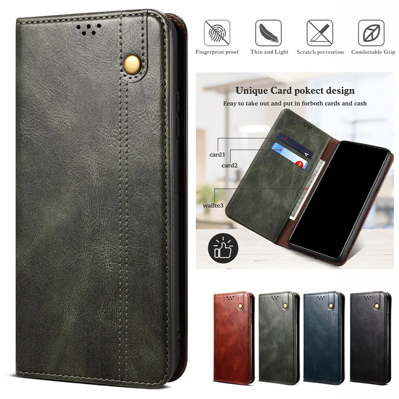 

Leather Phone Case For Samsung Galaxy A54 A14 S23 S22 Ultra S21 FE S20 Plus A73 A53 A33 A23 A13 A72 A52S A32 Wallet Cards Cover