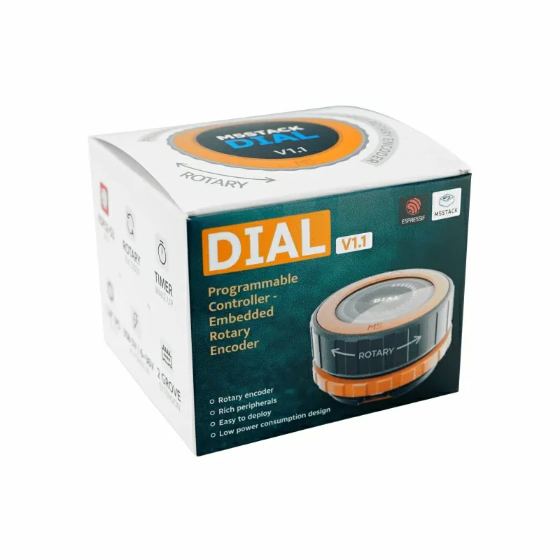 

M5Stack Officail Dial v1.1-ESP32-S3 Интеллектуальная поворотная ручка с круглым сенсорным экраном 1,28 дюйма