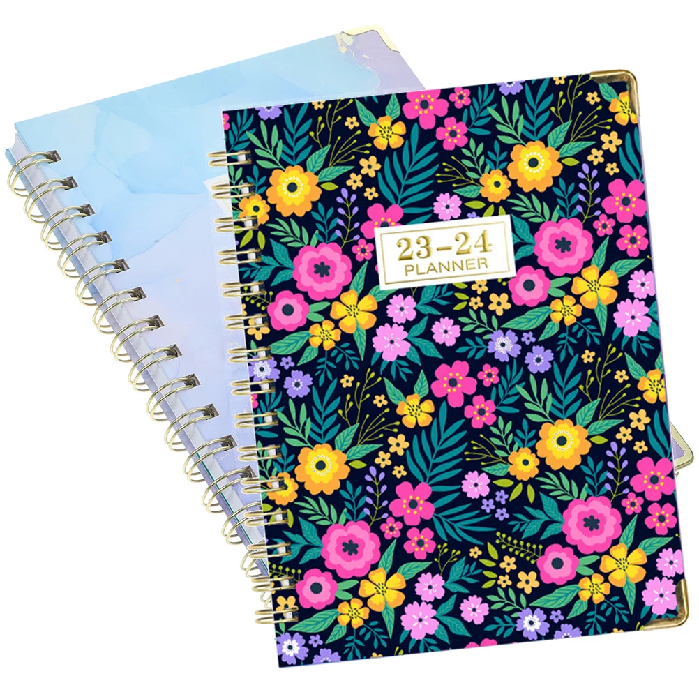 

2 Pcs Academic Planner Note Pads Teacher 2023-2024 Notebook Office Writing Course Year Daily