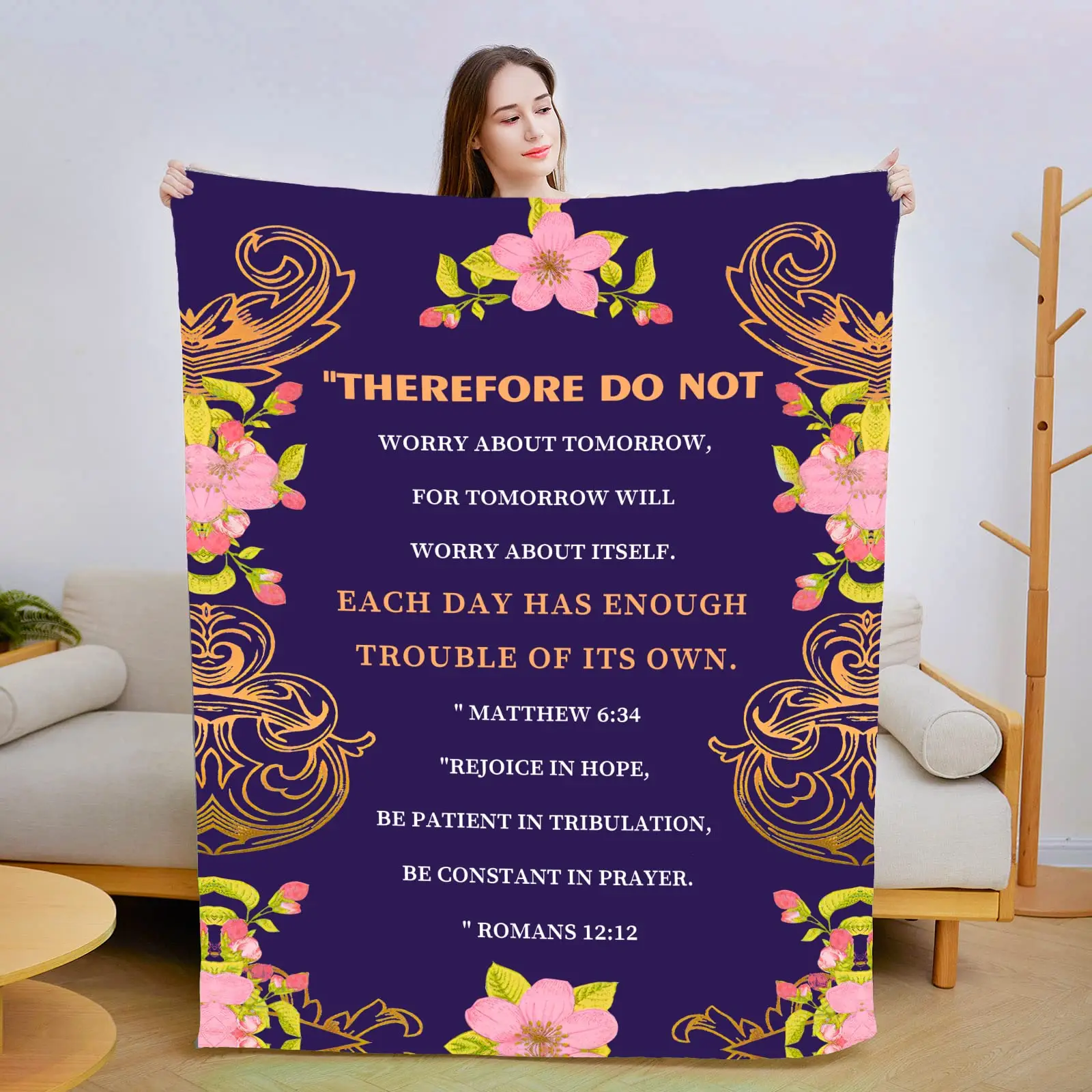 

Christian Gift for Women Religious Gifts Scripture Throw Blanket Graduation Retirement Gifts Man Encouragement Gifts Christian