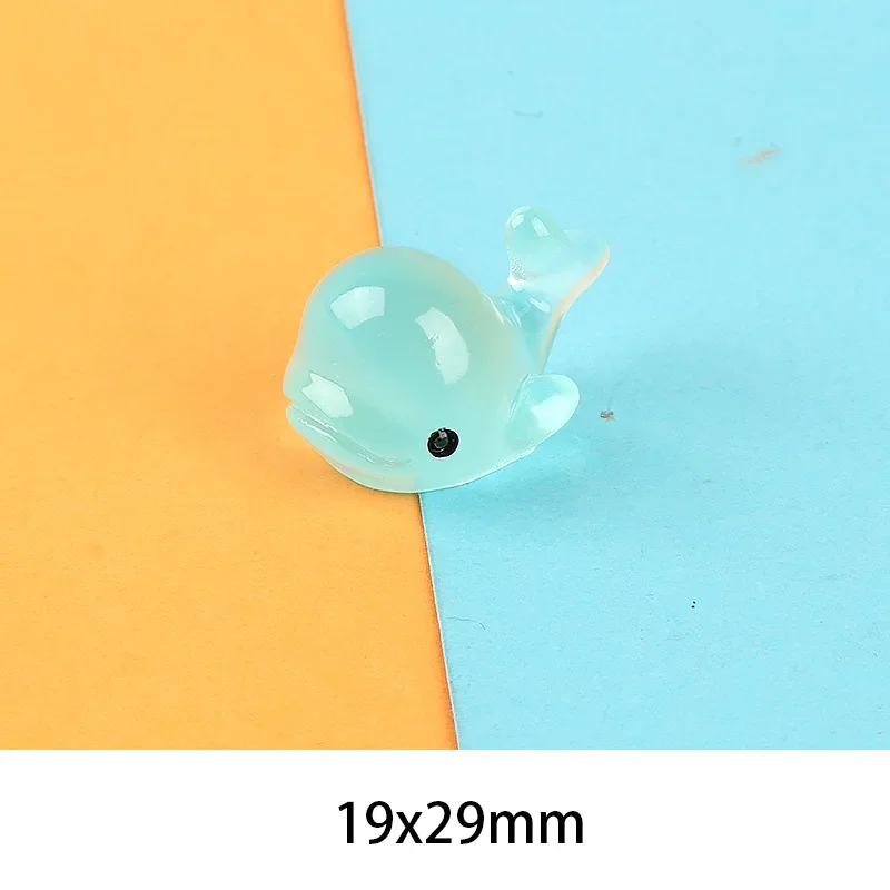 10 шт., 3D кавайные полимерные прозрачные светящиеся миниатюры с китами, мини-фигурки для поделок, аксессуары «сделай сам», украшение для скрапбукинга