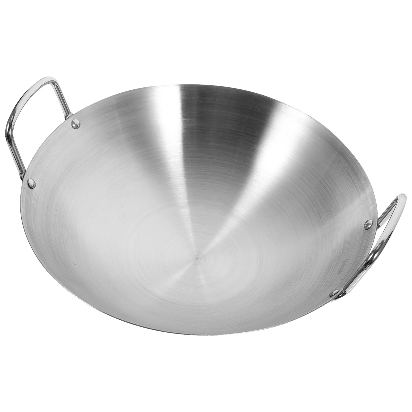 

Stainless Steel Wok Induction Household Non-stick Pan Cauldron Double Handle Cooking Pot Kitchen Frying Work
