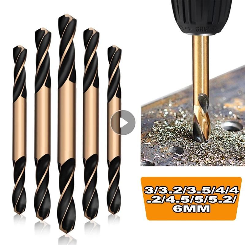 

Auger Bit Double-headed Double-edged Metal Stainless Steel With Cobalt Ultrahard Drill Iron Drilling 3-6mm Carpentry Drill Bit