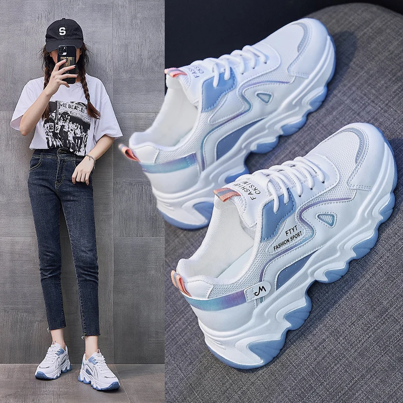 

High Quality Luxury Design Women Shoes Lace-up White Shoes Sneakers Ladies Running Casual Shoes Fashion Light Casual Brand Shoes