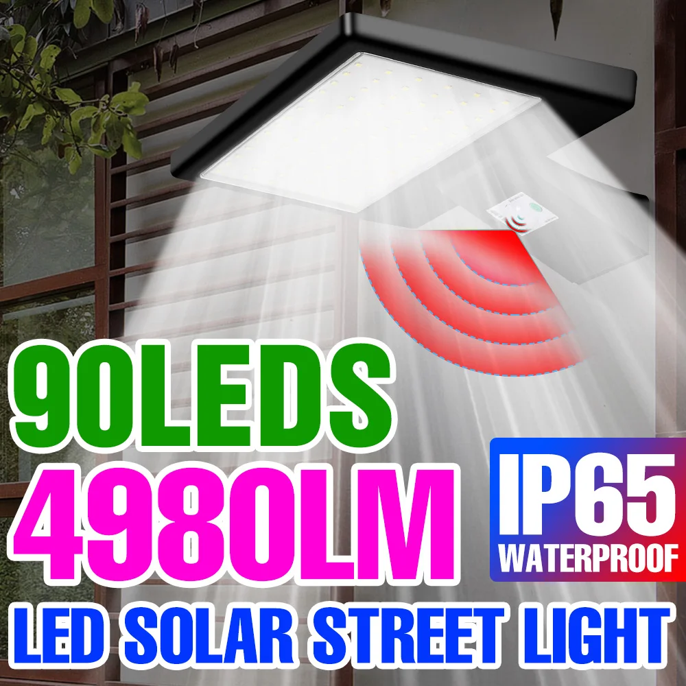 

LED Solar Lamp Outdoor Garden Light IP65 Waterproof Floodlight PIR Motion Sensor Solar Street Lamp For Patio Balcony Spotlights