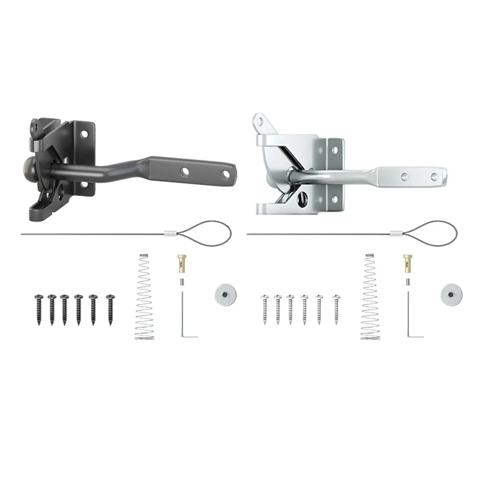 

Fence Gate Latch Self Locking Door Locks Cable Pull for Outdoor