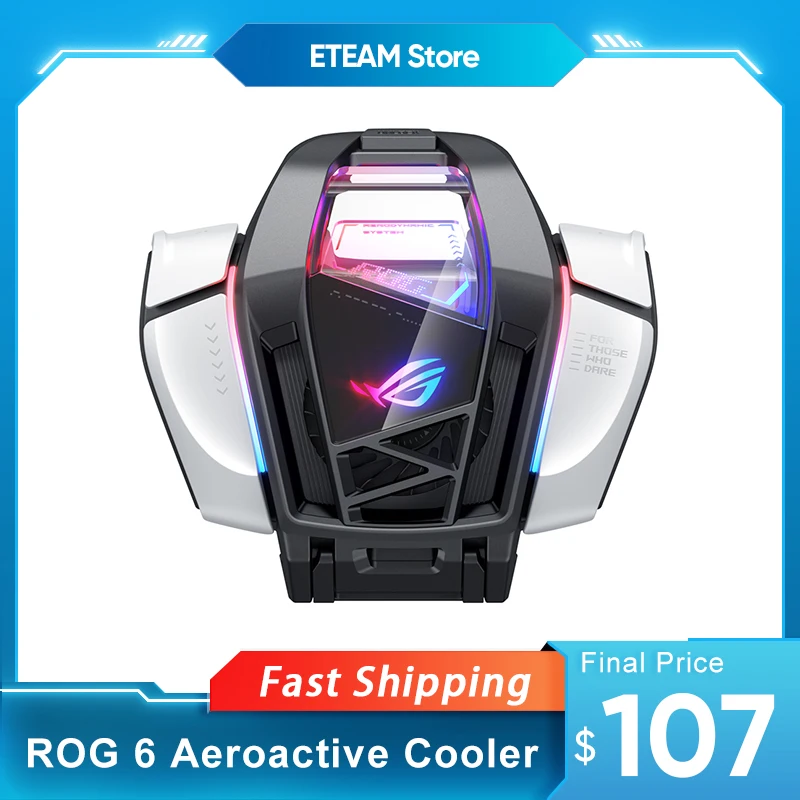

Asus ROG AeroActive Cooler for Rog Phone 6/ 6 PRO/6D 5/5s Funcooler Cooling Fan Holder Cooler 6/5 ROG Gaming Phone Accessories