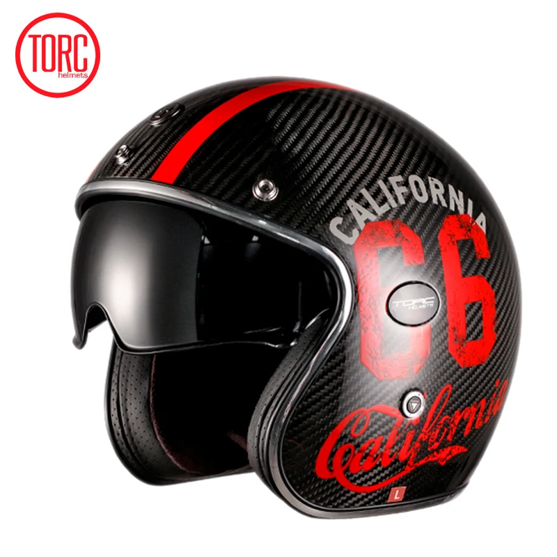 

Мотоциклетный шлем TORC из углеродного волокна, гоночные шлемы с открытым лицом, мотоциклетный шлем, магнитный вес