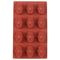 new mini lotus in the palm soap molds forms diy soap making hand of fatima mascot candle resin mold clay mould brown parts tools