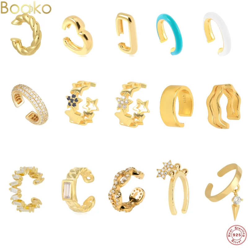 

1 шт., женские серьги-каффы из серебра 925 пробы с фианитами