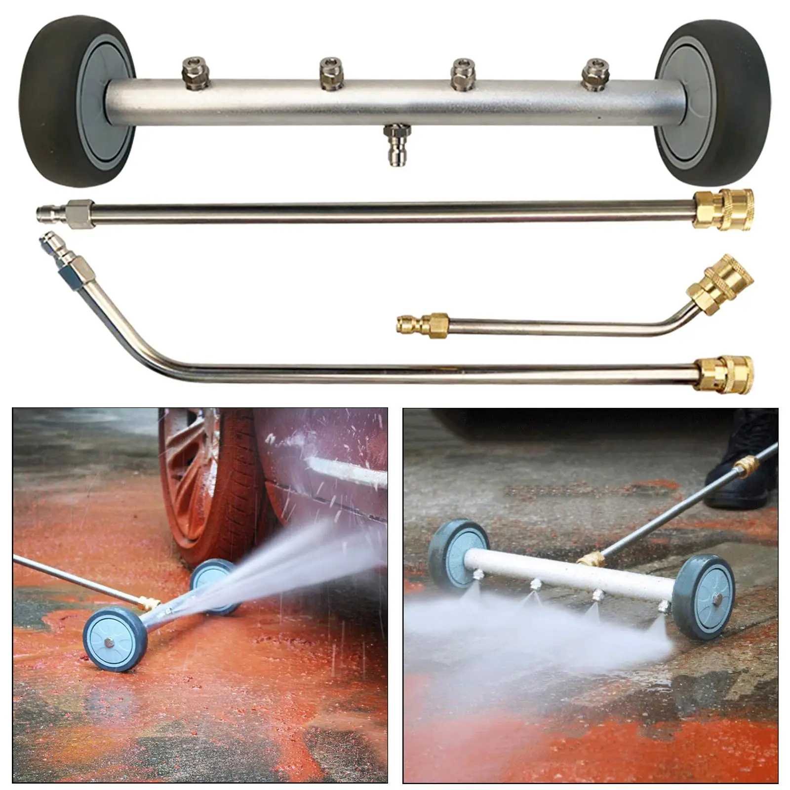 

15" Undercarriage Cleaner Pressure Washer for Garden Car Underbody Sidewalk