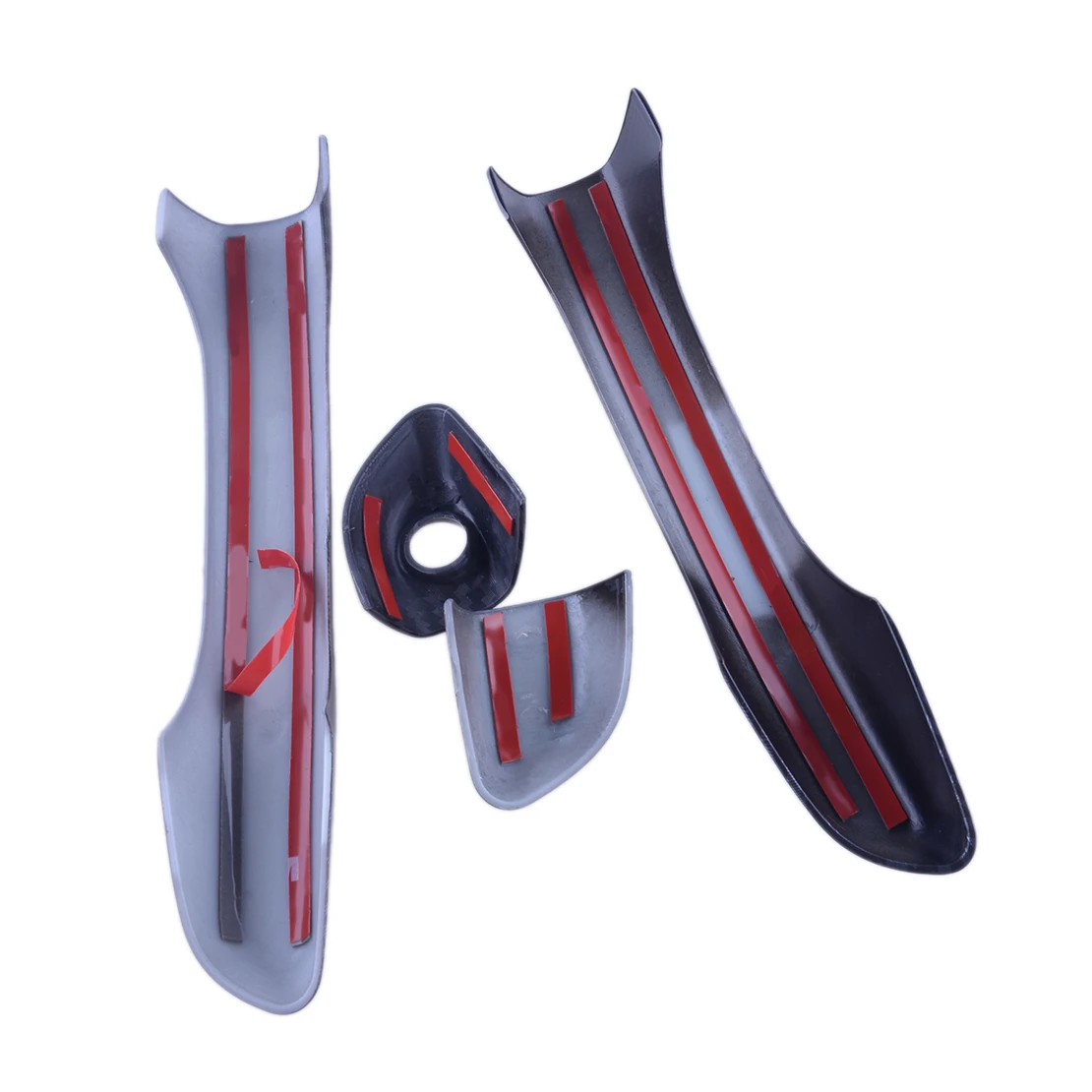 Черная Автомобильная накладка на переднюю и заднюю ручку из углеродного волокна