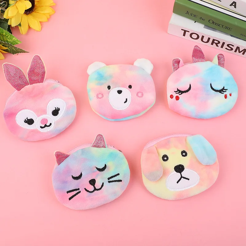 

Cartoon Animal Plush Coin Purse Kawaii Keychain Bag Portable Mini Coin Wallet Storage Bag Woman Girl Gift Wholesale