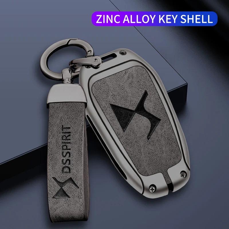 

Zinc Alloy Car Smart Remote Key Cover Case Key Bag Shell Holder Protection For DS DS3 DS4 DS5 Keychain Auto Interior Accessories